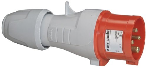 Вилка кабельная переносная Legrand P17 Tempra Pro 16А 3P+PE 400В IP44 красный картинка 